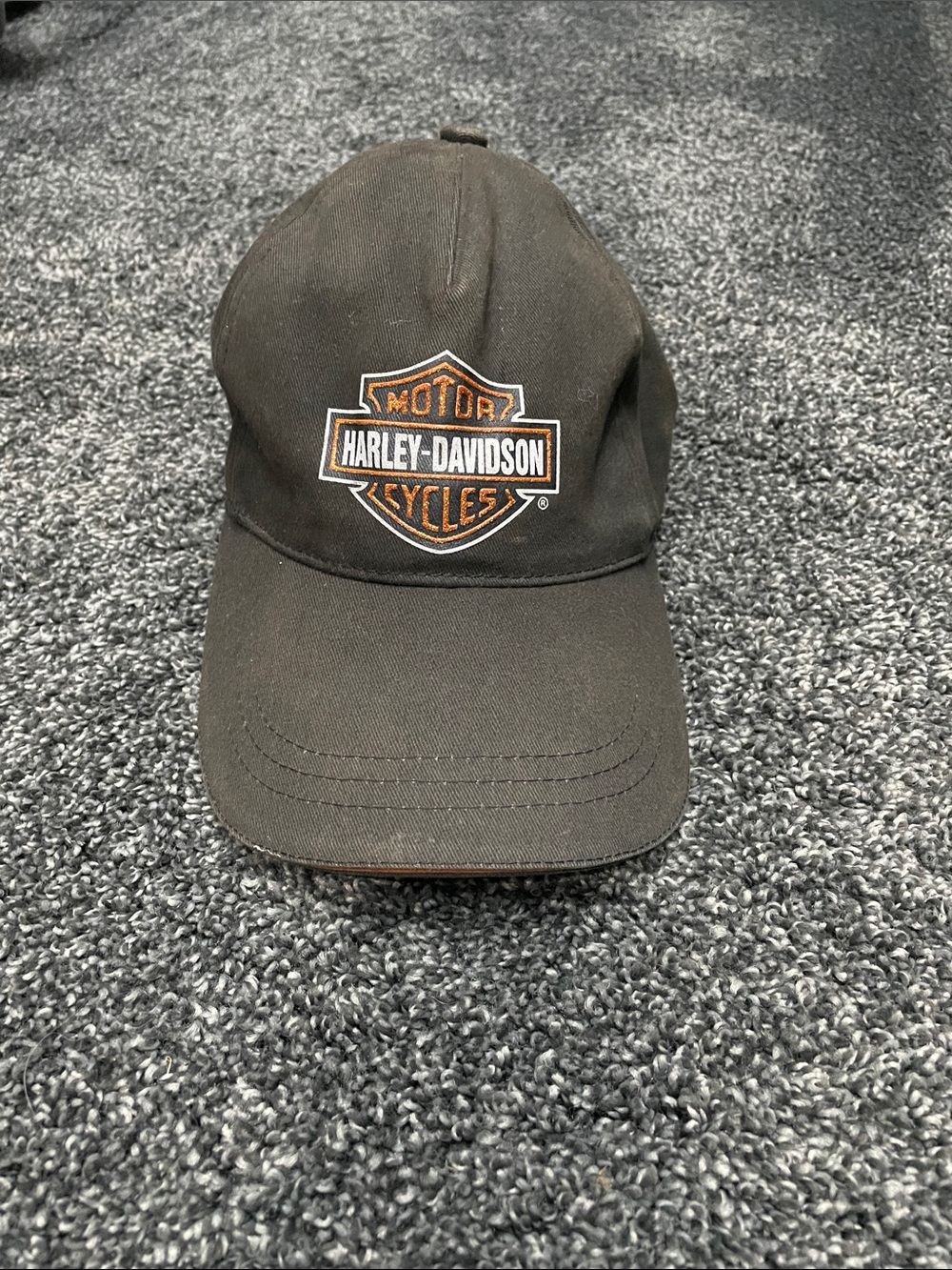 Harley-Davidson Black Cap with Orange and White Logo